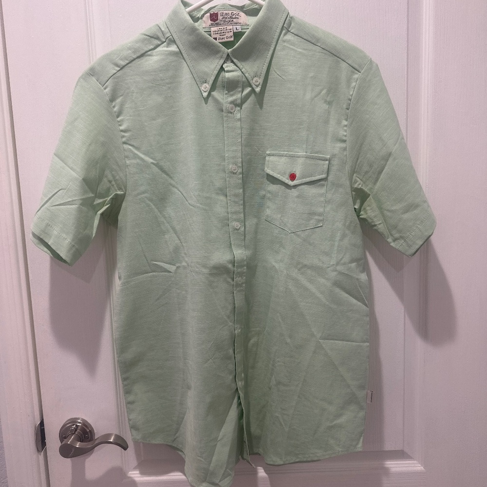 iliac Golf date night short sleeve shirt Mint